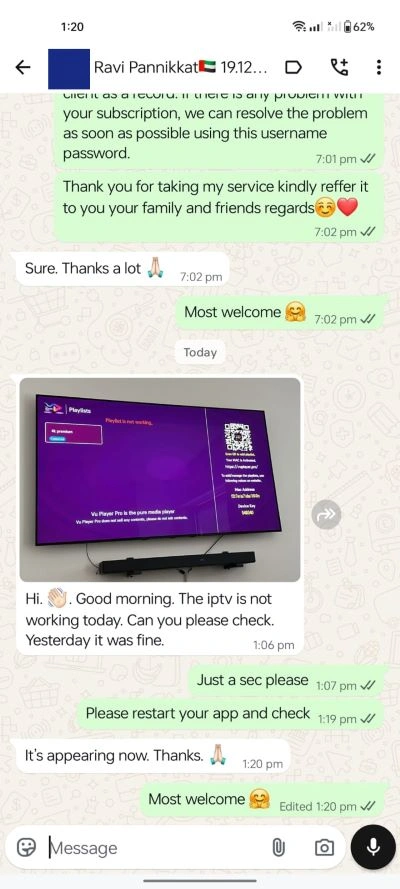 iptv client feedback downtown dubai